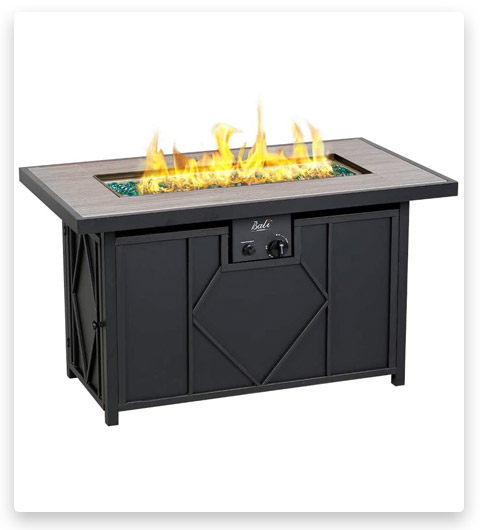 BALI OUTDOORS Fire Pit Propane Gas Firepit Table
