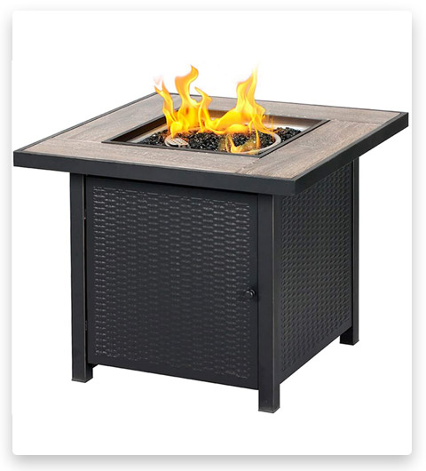 BALI OUTDOORS Propane Gas Fire Pit Table
