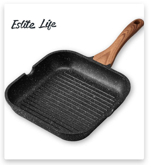 ESLITE LIFE Non-Stick Grill Pan Square Griddle Pan