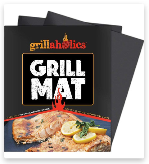 Grillaholics Grill Mat - Set of 2 Heavy Duty BBQ Grill Mats