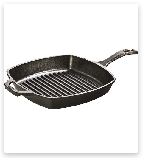 Lodge Pre-Seasoned Cast Iron Grill Pan With Assist Handle