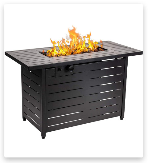 Minliving Patio Propane Fire Pit Table
