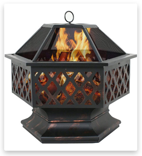 ZENY Fire Pit Outdoor Wood Burning Fireplace
