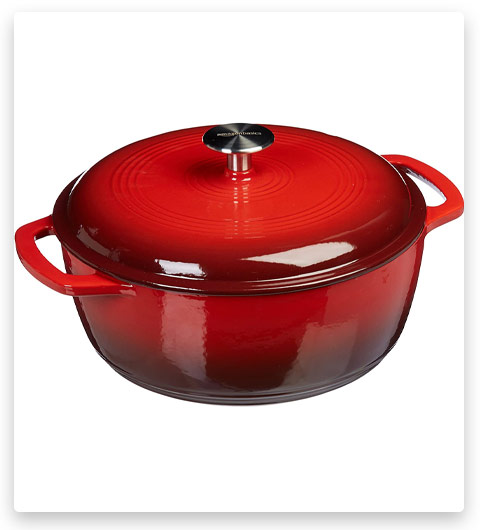 Amazon Basics Enameled Cast Iron Covered Dutch Oven