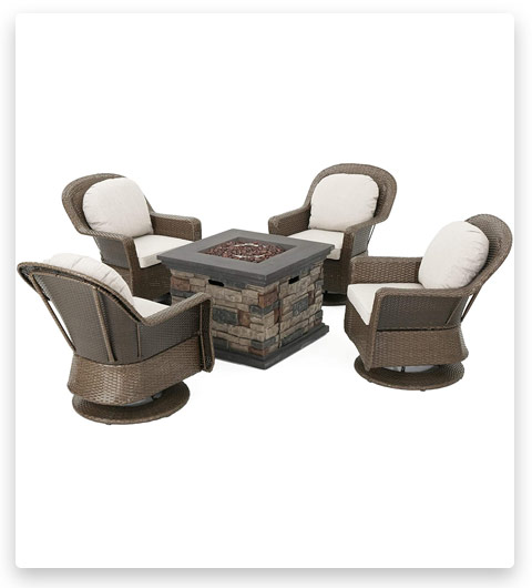 Great Deal Furniture Outdoor Wicker Swivel Chairs