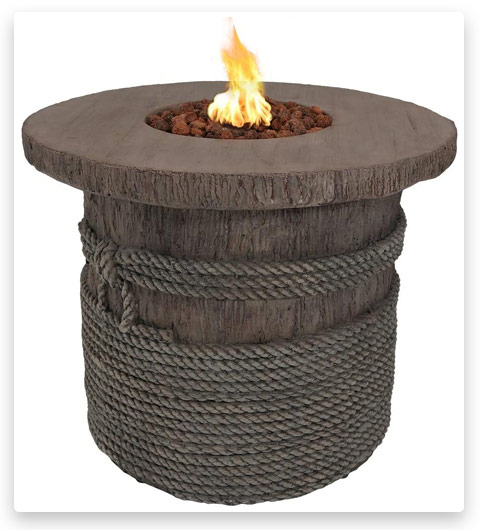 Sunnydaze Propane Gas Fire Pit Table Barrel