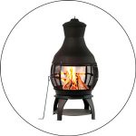BALI OUTDOORS Outdoor Fireplace Wooden Fire Pit Chimenea 2023