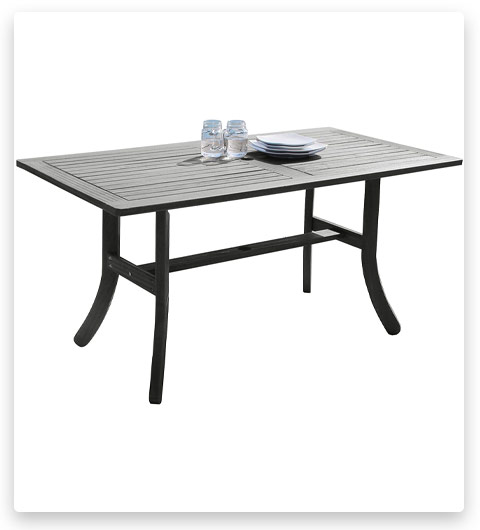 Vifah Wooden Patio Dining Table