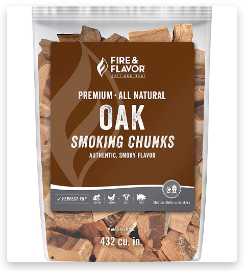 Fire & Flavor Premium Oak Wood Smoking Chunks
